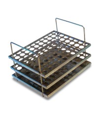 Portaprovette a tre piani in acciaio 12 fori