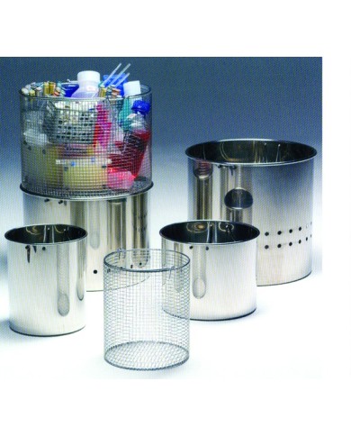 Cestelli in rete inox elettrolucidati