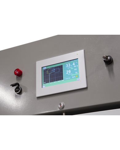 Growth test chamber with light on the door and two sides vert. fan 1500 lt - GVS 1500