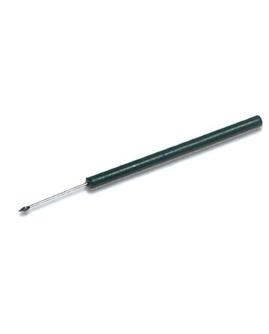 Aghi lanceolati acciaio,manico plastica, lungh.ago 30mm, cf.5