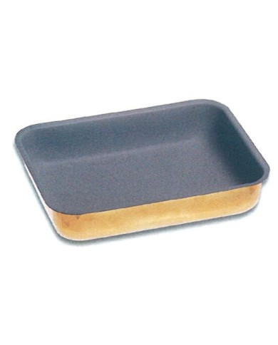 Bacinella rettang.acciaio inox teflonato 250x180x55mm