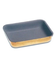 Bacinella rettang.acciaio inox teflonato 350x260x55mm