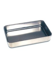 Bacinella rettang.acciaio inox teflonato 350x260x55mm