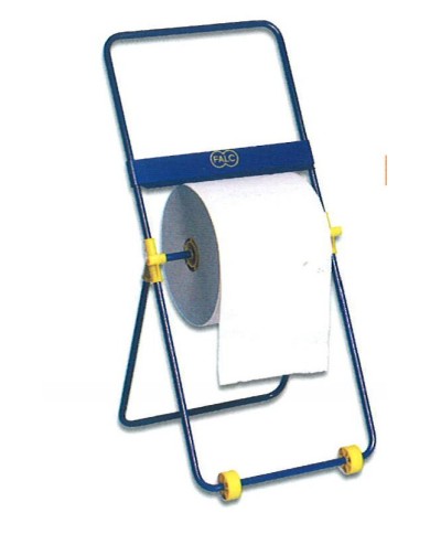 Carrello portarotoli con sistema di taglio e lama seghettata