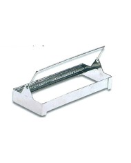 Cestello acc.inox per colorazione vetrini, manico piegh., 20posti, 64x84mm