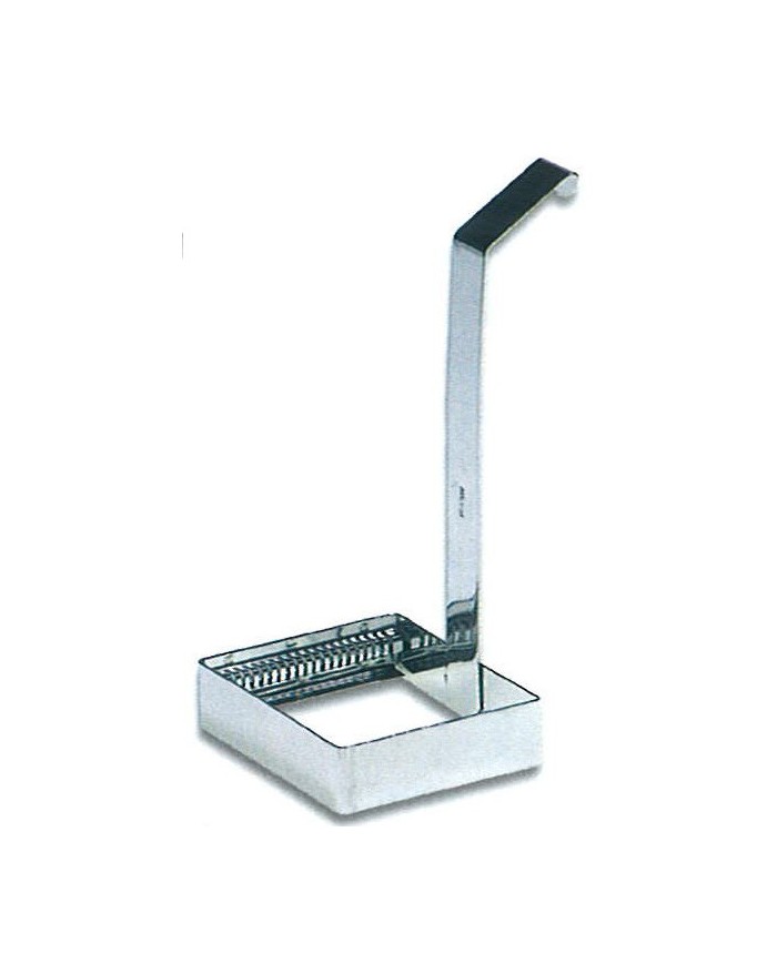 Cestello acciaio per colorazione vetrini, manico fisso, 20posti, 68x84mm