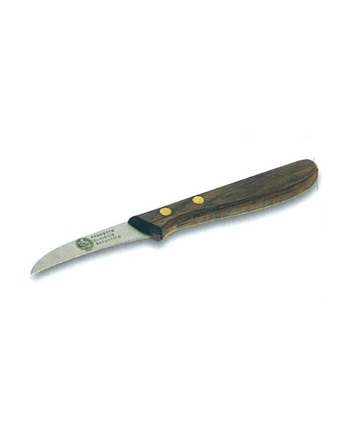 Coltello con manico di legno, lungh.210mm, lama 112mm
