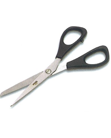 Forbici lame piatte in acciaio inox, manico ricoperto in macralon, lungh.130mm