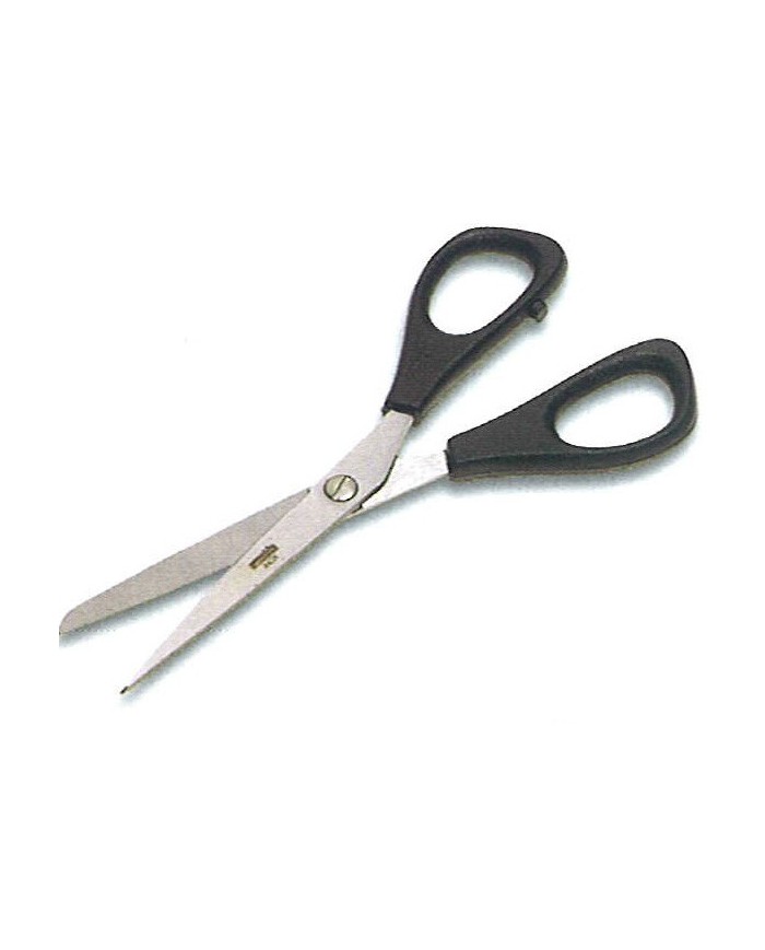 Forbici lame piatte in acciaio inox, manico ricoperto in macralon, lungh.150mm