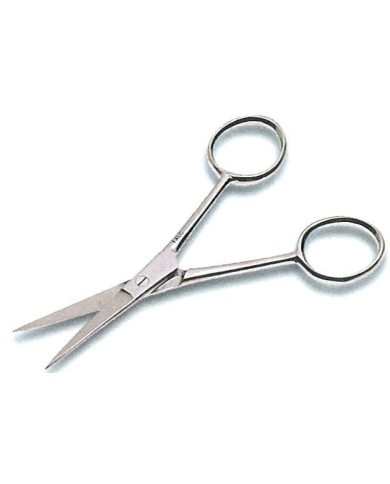 Forbici punte curve gambe divaricate, in acciaio, lungh.110mm