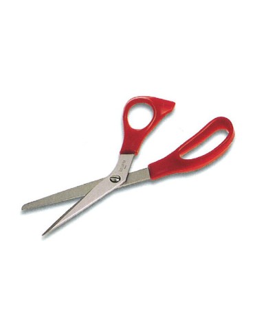 Forbici con manico angolato ricoperto PVC, lame in acciaio inox, lungh.220mm