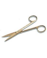 Forbici punte diritte gambe divaricate, in acciaio inox, lungh.110mm