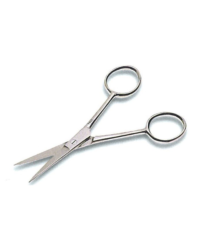 Forbici punte diritte gambe divaricate, in acciaio inox, lungh.110mm