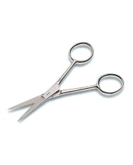 Forbici punte diritte gambe divaricate, in acciaio inox, lungh.110mm