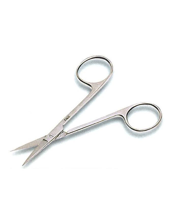 Forbici punte diritte corte gambe divaricate, in acciaio inox, lungh.100mm