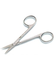 Forbici punte diritte gambe divaricate, in acciaio inox, lungh.110mm