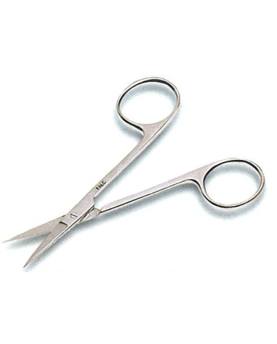 Forbici punte diritte corte gambe divaricate, in acciaio inox, lungh.120mm