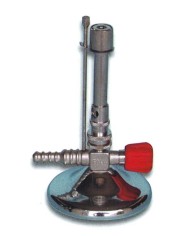Lampada Bunsekur gas liquido con valvola di sicurezza, portagomma d.10
