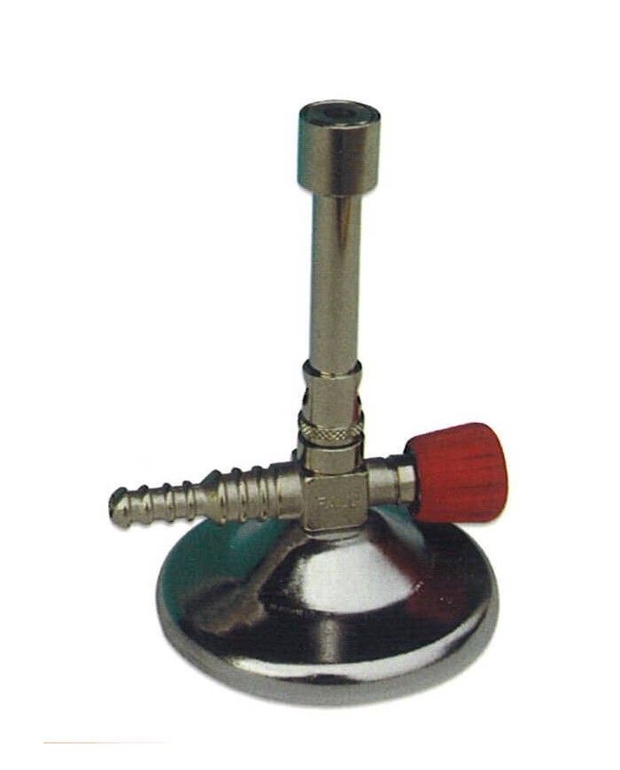 Lampada Bunsen gas liquido con valvola di sicurezza, h.125mm