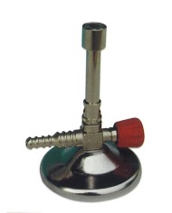 Lampada Bunsen gas metano con valvola di sicurezza, h.125mm
