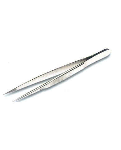 Pinzetta in acciaio inox c/punte diritte sottili, lungh.105mm