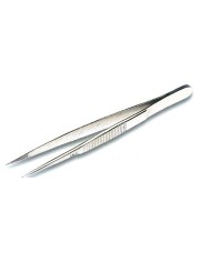 Pinzetta in acciaio inox c/punte diritte sottili, lungh.140mm