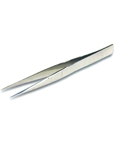 Pinzetta in acciaio inox c/punte diritte sottili, lungh.120mm