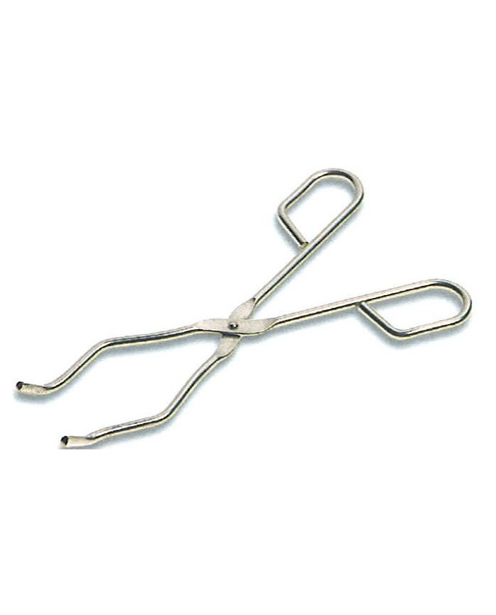 Pinza in acciaio inox doppia curvatura, punte interne zigrinate, lungh.500mm