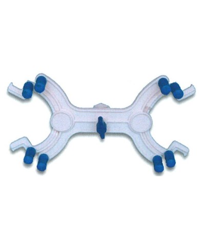 Pinza a ragno per burette, in poliprop. 2 posti