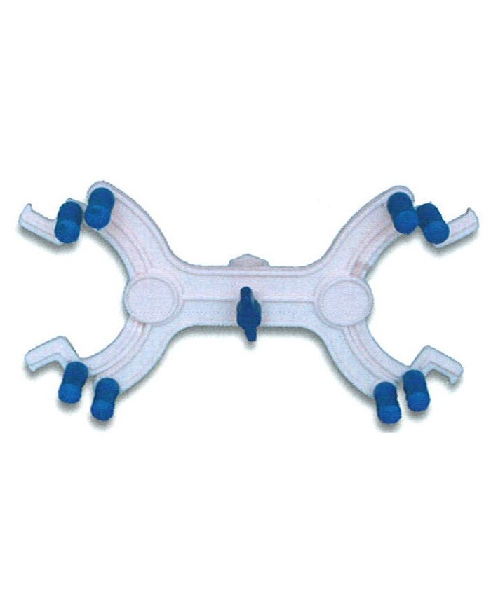 Pinza a ragno per burette, in poliprop. 2 posti