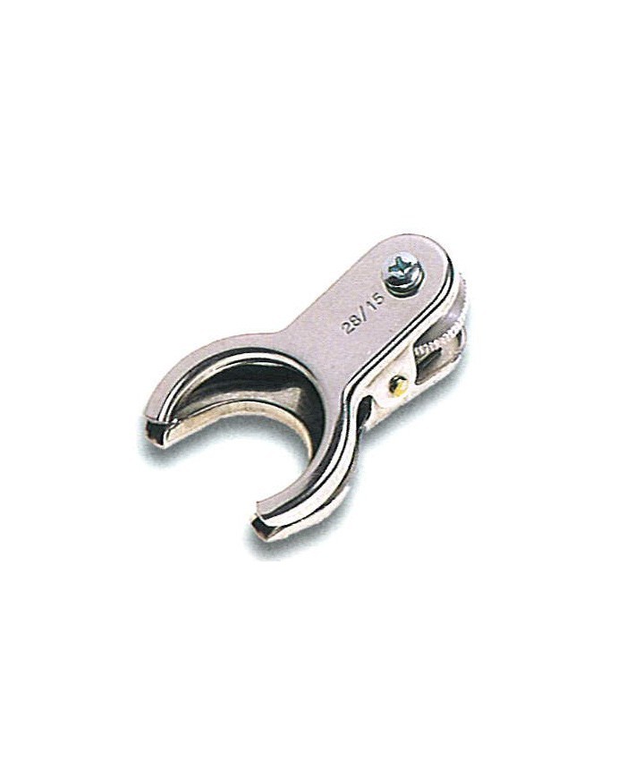 Pinza in acciaio inox c/vite di bloccaggio per giunti sferici 12/5