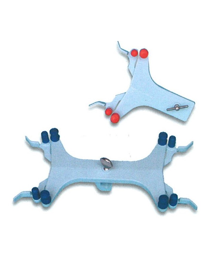 Pinza a ragno per burette, in lega leggera, 2 posti