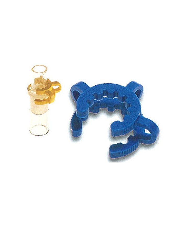 Pinza Keck in poliacetato giallo per giunti conici 14/23