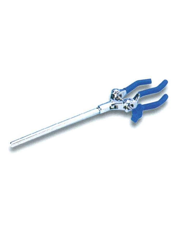 Pinza in lega con 3 branche rivest.PVC gambo libero lungh.240mm, apert.0-80mm