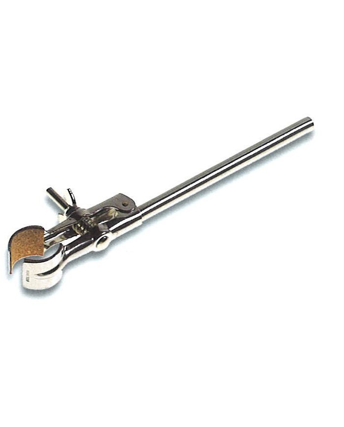 Pinza in acciaio inox, branche tonde riv.sughero, gambo libero, ap.max.30mm