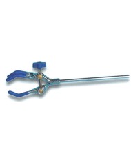 Pinza in lega gambo libero, 3 branche a squadra rivest.PVC, apert.10-25mm