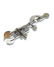 Pinza in lega con morsetto, branche tonde rivest.sughero, apert.max.40mm