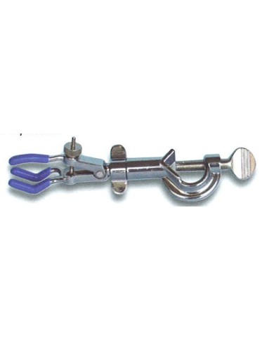 Pinza in lega con morsetto, 3 branche a squadra rivest.PVC, apert.0-30mm