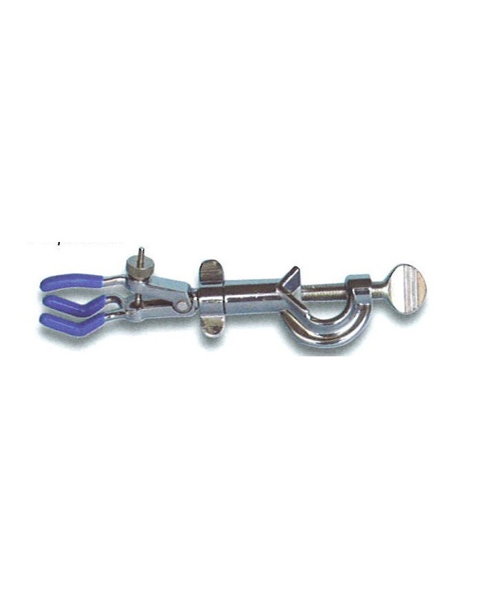 Pinza in lega con morsetto, 3 branche a squadra rivest.PVC, apert.0-30mm