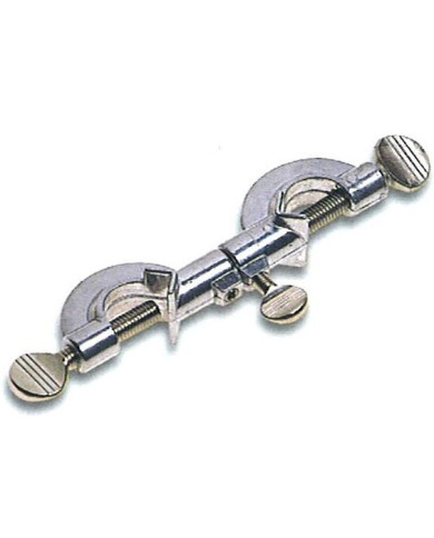 Morsetto doppio in lega leggera girevole per aste diam.max.16mm