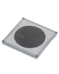 Reticelle spargifiamma in ferro zincato c/disco in ceramica, dimens.120x120mm