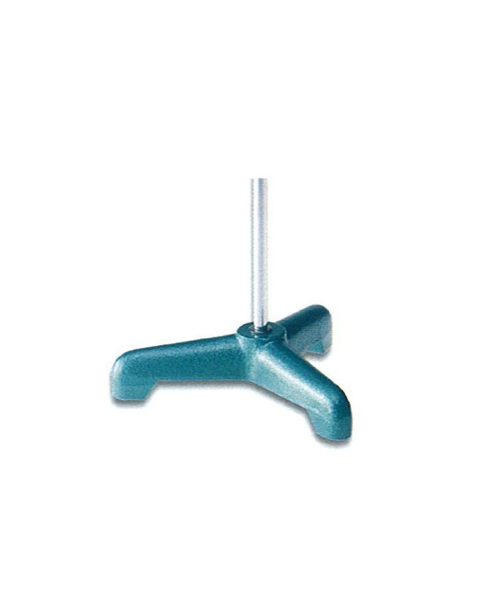 Base triangolare in ghisa branche 155mm c/asta in ferro cromato 12 x h.600mm