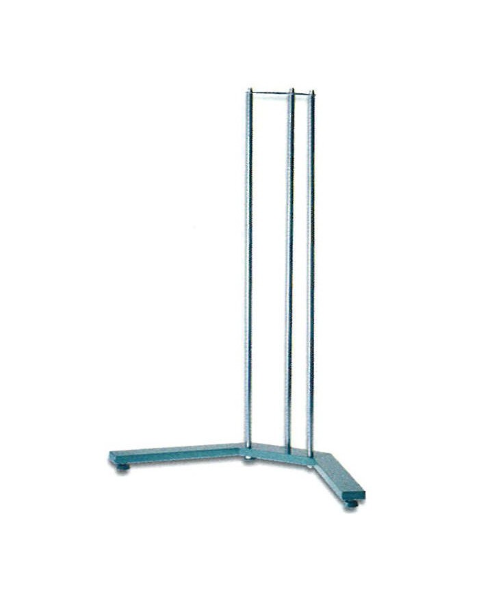 Base a U in ghisa 230x660mm con 3 aste in acciaio cromato 15 x h.1000mm