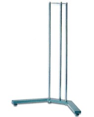 Base a U in ghisa 230x660mm con 3 aste in acciaio cromato 15 x h.1000mm