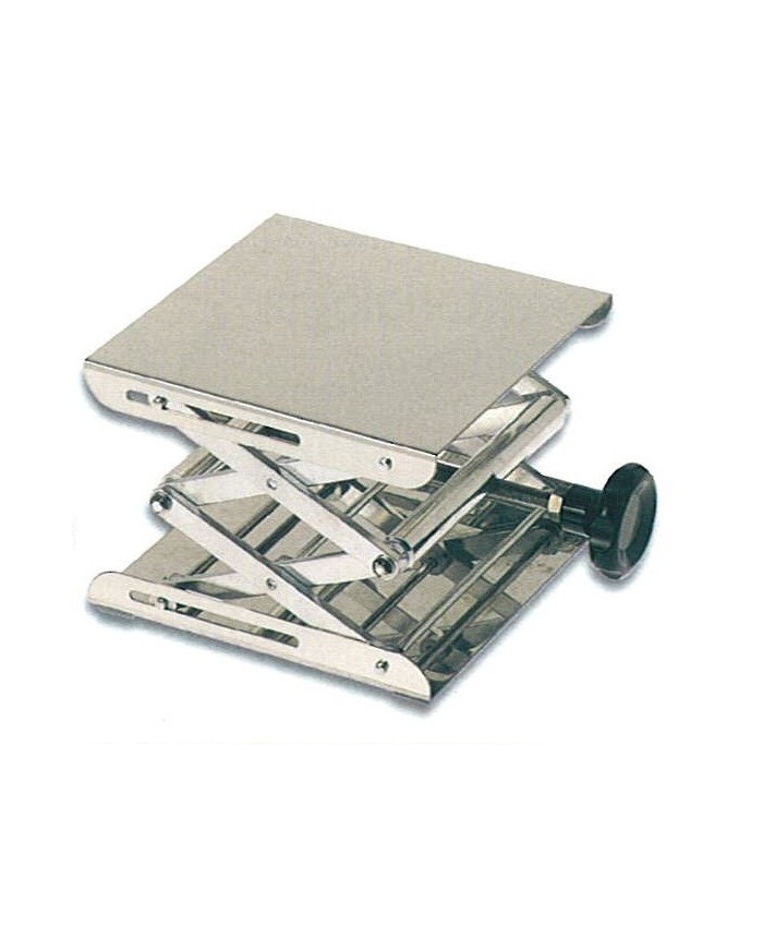 Tavolino regolabile in altezza, piano appoggio in acciaio 130x160mm