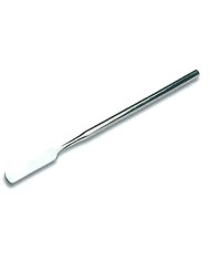 Spatola acciaio inox, doppia paletta angoli arrotond.3x30mm, l.150mm