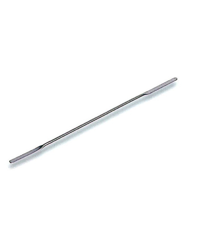 Spatola acciaio inox, doppia paletta angoli arrotond.3x30mm, l.150mm