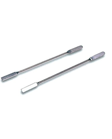 Spatola acciaio inox, doppia paletta angoli arrotond.9x40mm, l.150mm