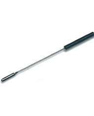 Spatola-cucchiaio in acciaio inox c/manico in plastica, paletta 5x19mm, l.170mm