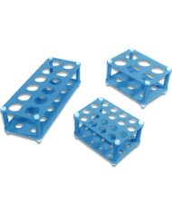 Portaprovette in poliprop.azzurro 6 posti per provette da 50ml 30mm